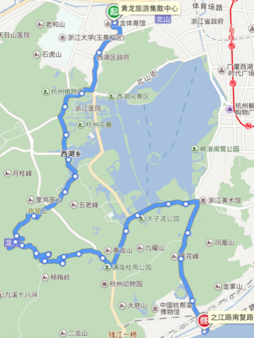 西湖徒步最佳路线图 西湖徒步最佳路线图